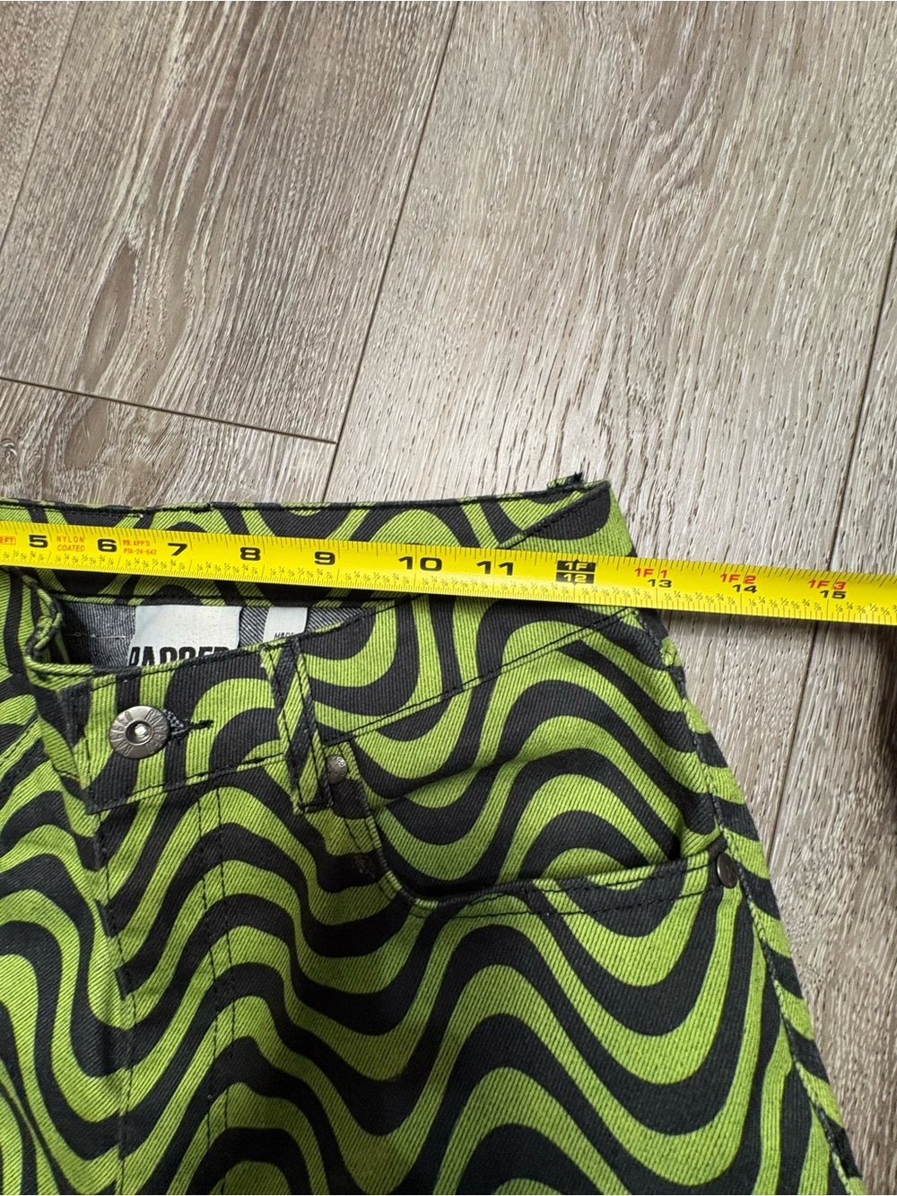 The Ragged priest lime & charcoal wave Dad jeans - Picture 8 of 12